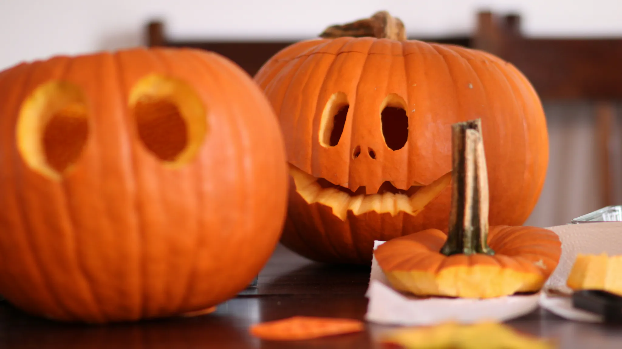 Carved pumpkins, Halloween, jack-o'-lanterns