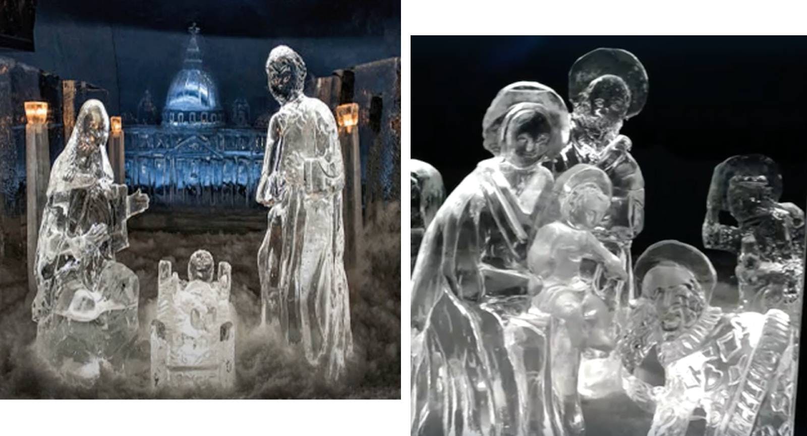 Presepe di Massa Martana, statue di ghiaccio, i più bei presepi italiani Natale 2025 - 2026