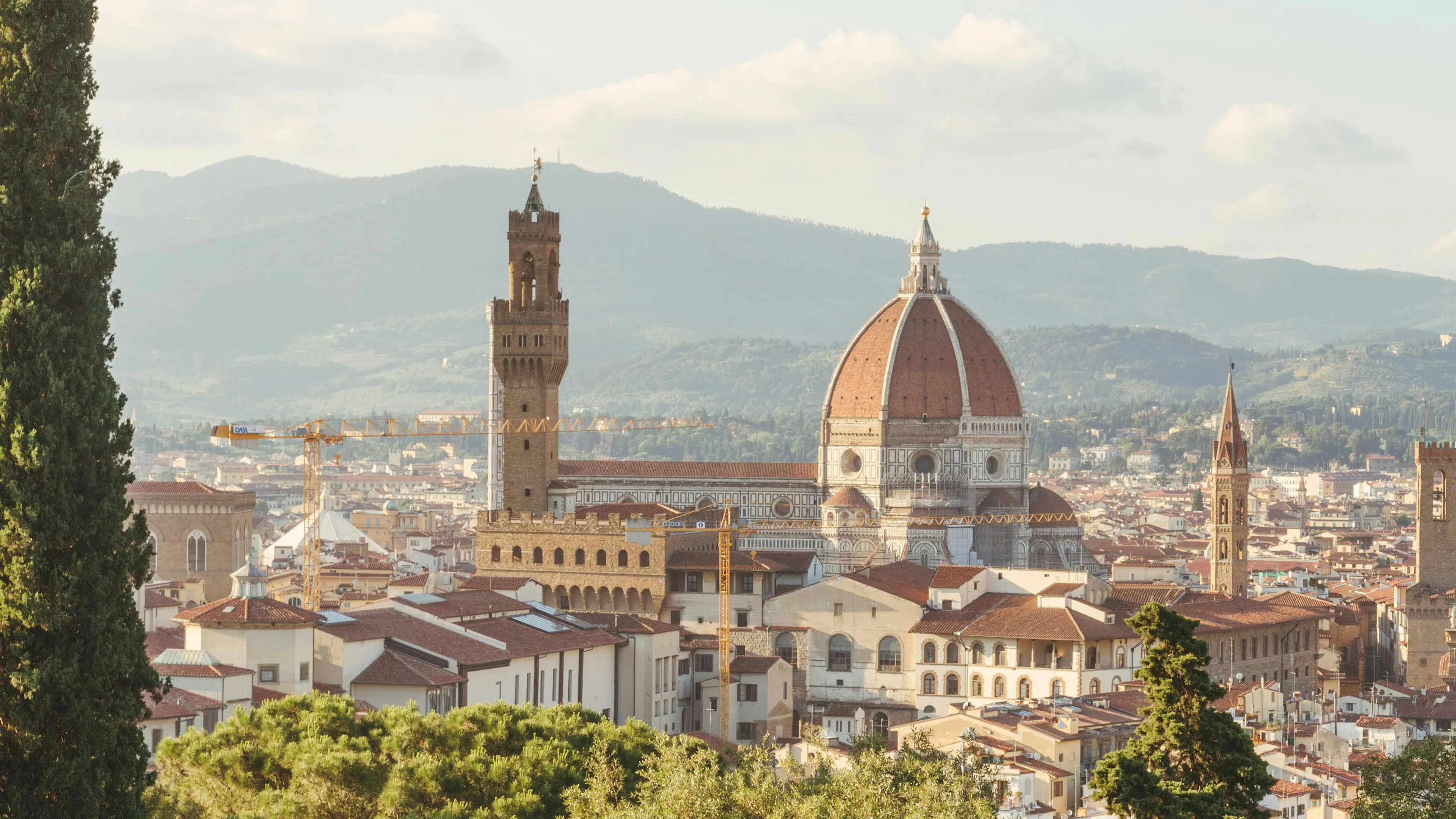 Cocina toscana, vista al Duomo de Florencia