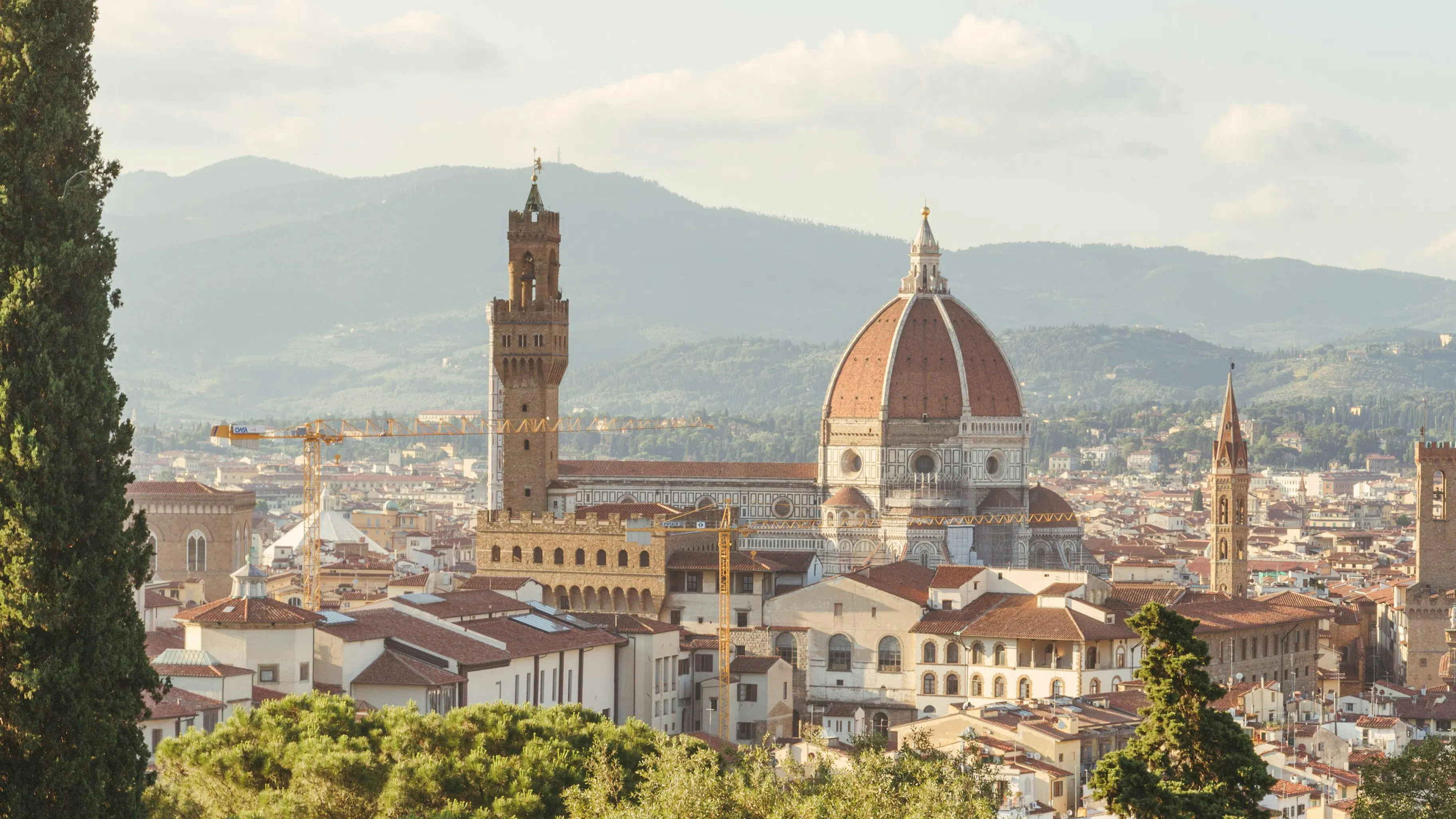 Cocina toscana, vista al Duomo de Florencia
