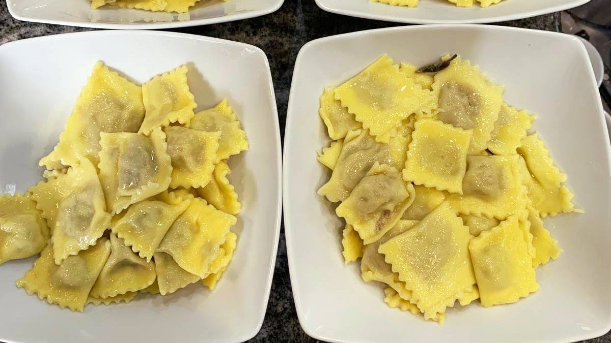 Agnolotti alla Cavour, first course, Piedmontese tradition, Christmas 2025