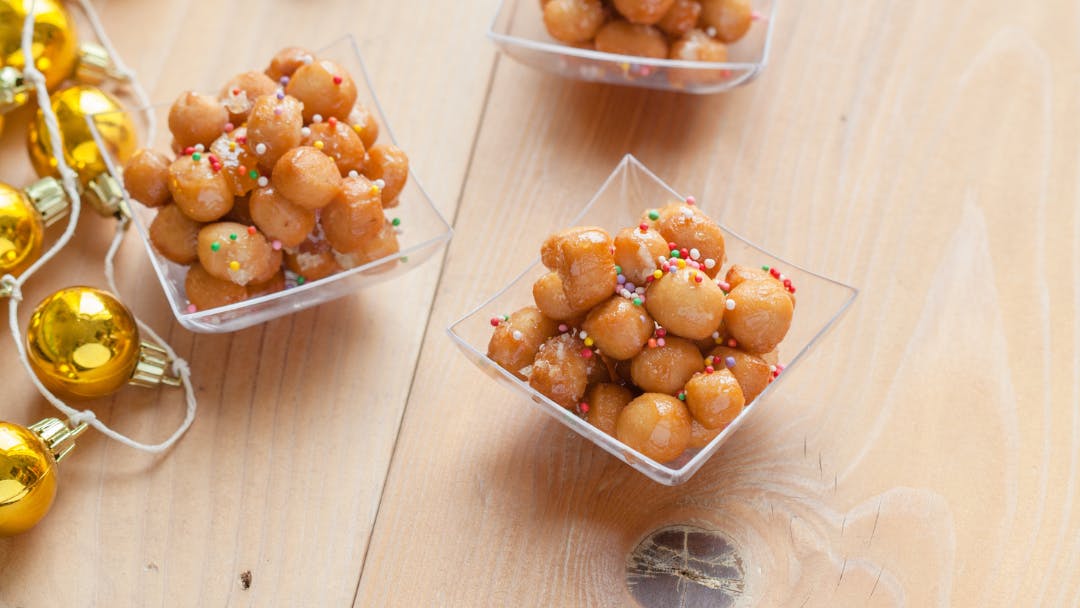 Struffoli, a traditional Christmas dessert from Campania, Cesarina Patrizia, Christmas Menu 2025