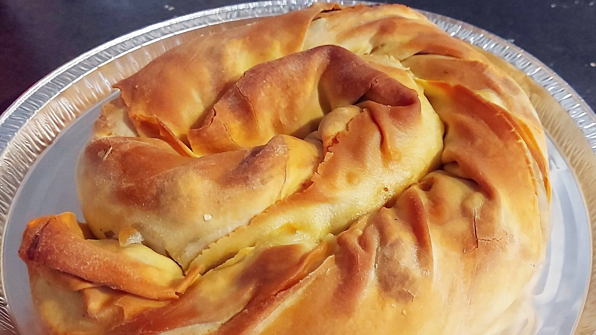Pizza Rentorta, a rustic dish typical of the Cicolano region