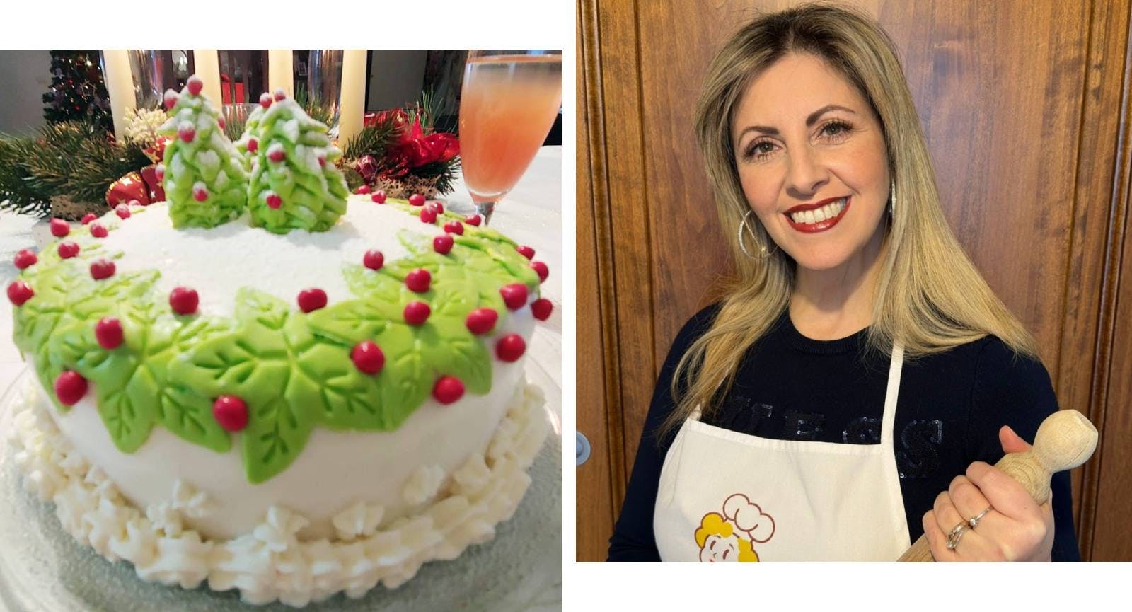 Christmas cake filled with diplomatic cream by Cesarina Anna from San Quirico d'Orcia, Christmas 2025, holiday menu, Christmas dessert