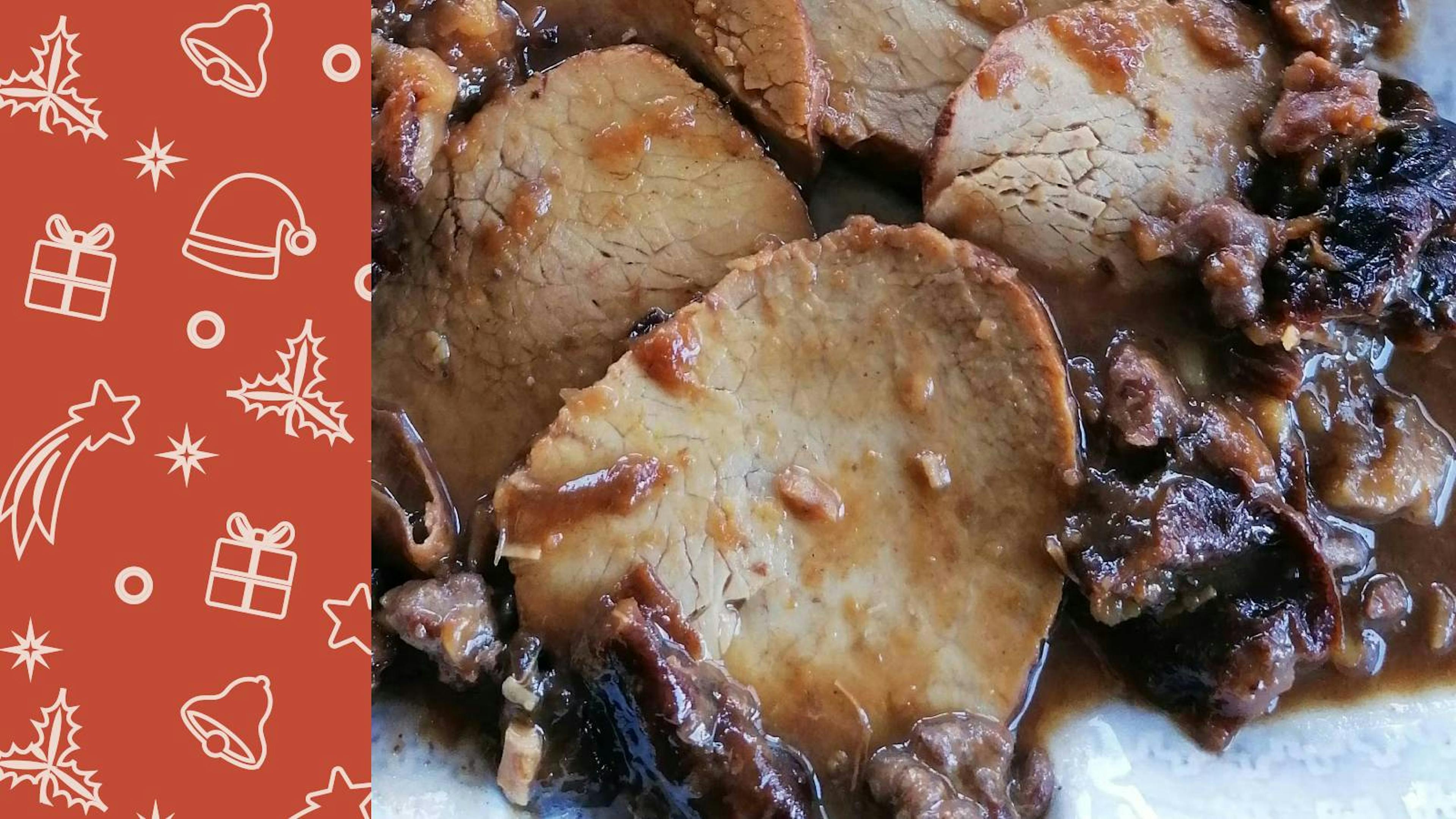 Roast veal, main course, 2025 Christmas menu, Cesarina Sissi