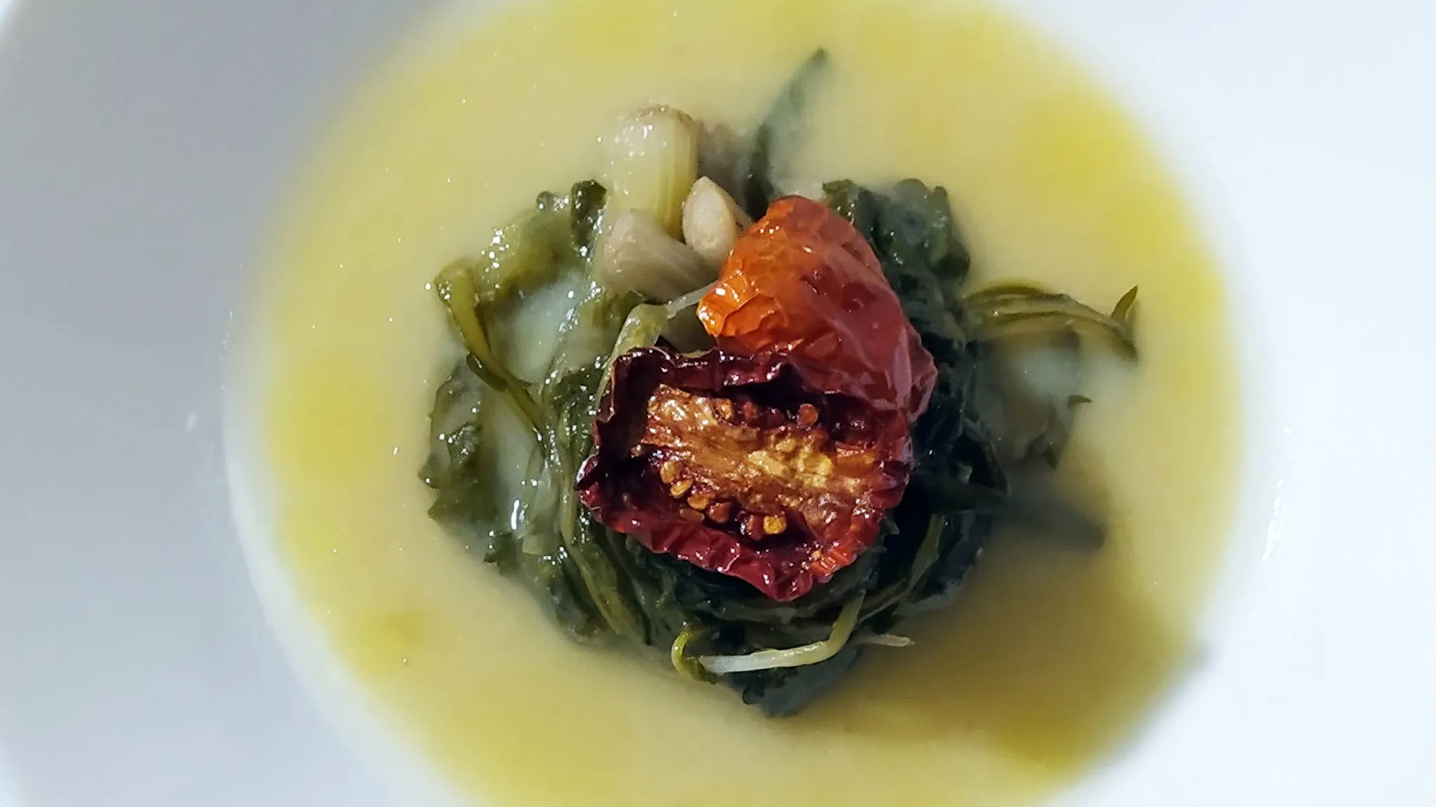 Fava bean purée with wild chicory