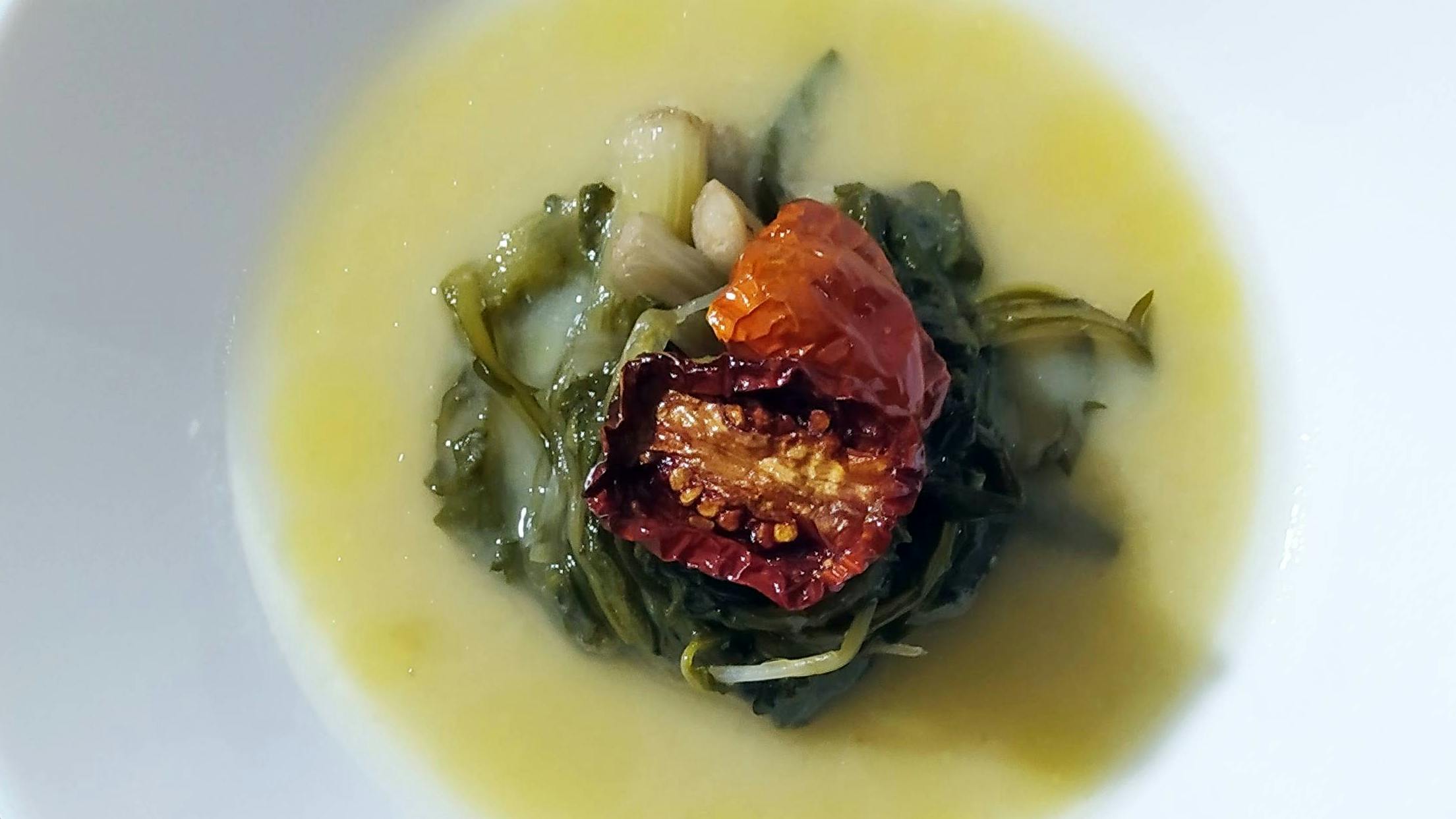 Fava bean purée with wild chicory