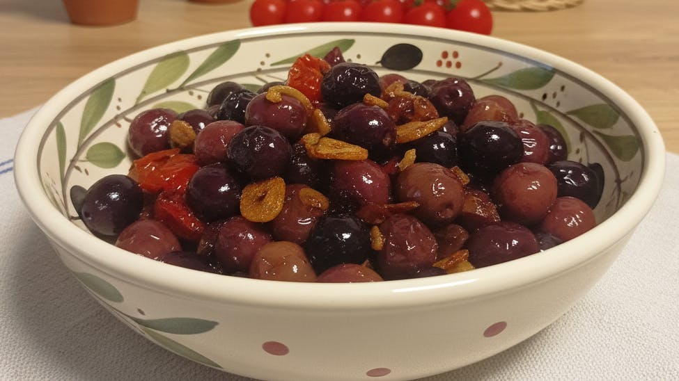 gebratene Nolche-Oliven