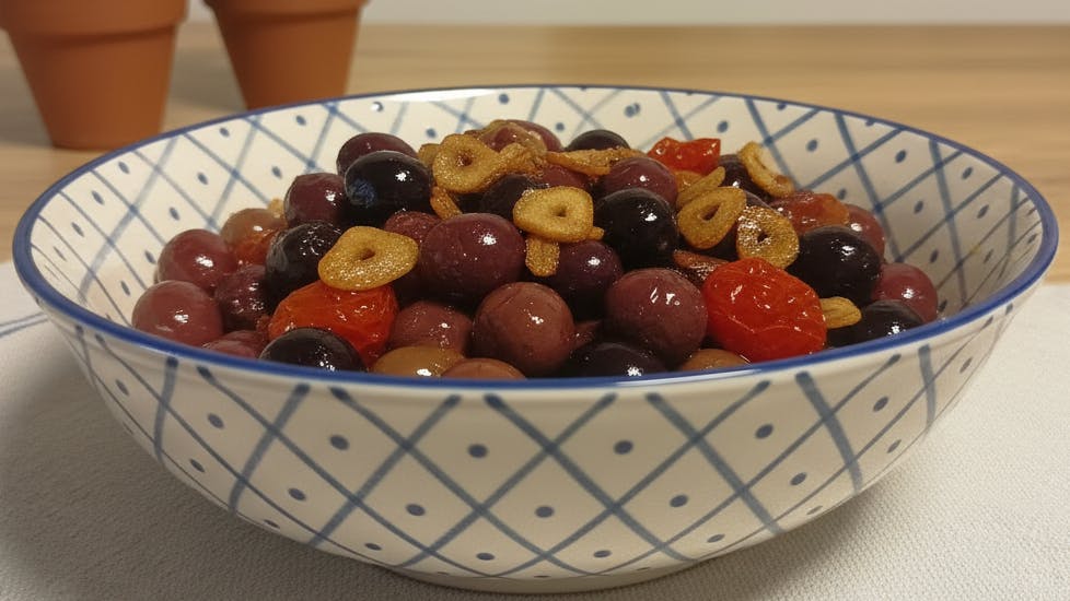 gebratene Nolche-Oliven