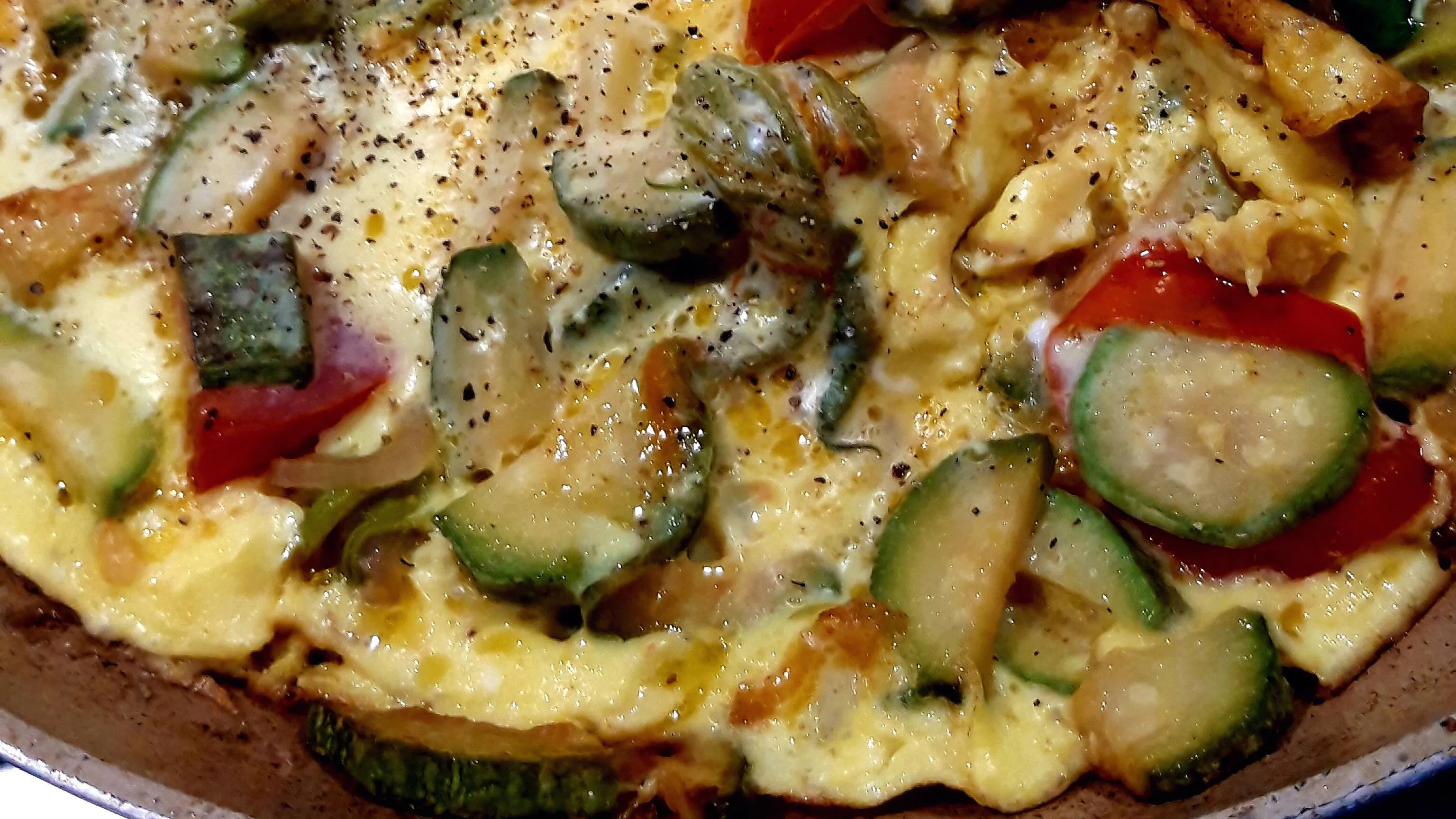 Garden frittata, seasonal vegetable frittata by Cesarina Elena