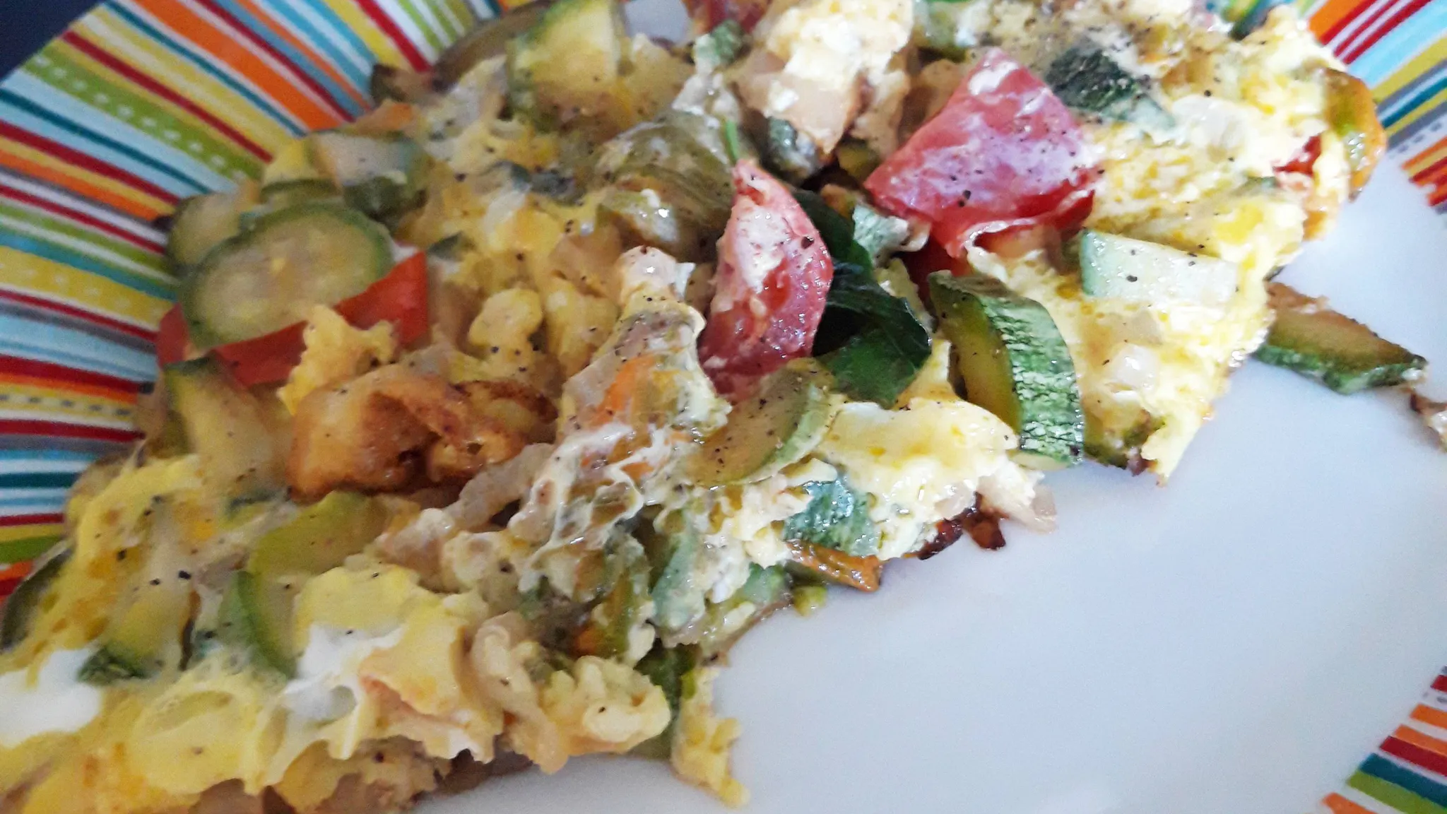 Frittata du potager, frittata aux légumes de saison par Cesarina Elena