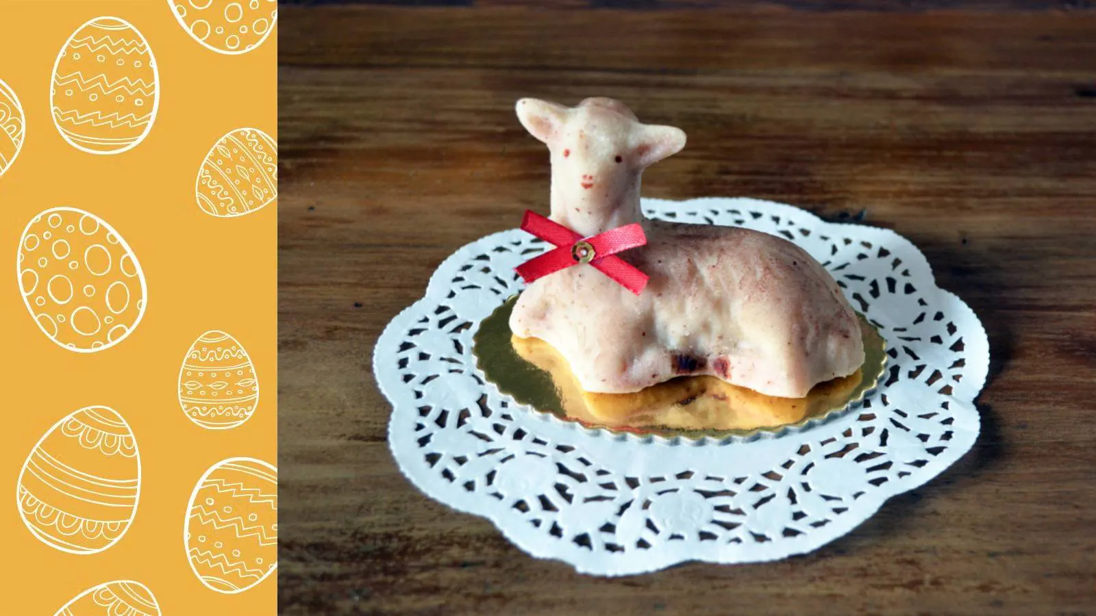 Easter almond lamb, a traditional Sicilian dessert for the Easter holidays