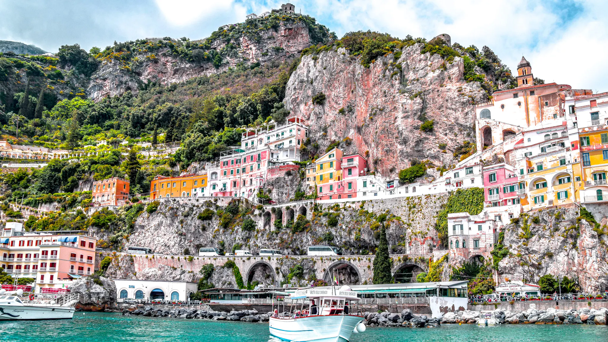 View of the Amalfi coast