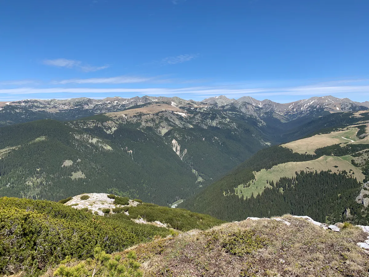 Munții Retezat în depărtare