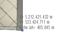 Cesium for Omniverse/Revit tutorial: Hover over the location that the survey point was configured on, and confirm the coordinates match those entered above.