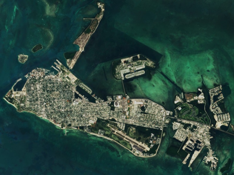 Satellite imagery of the state of Florida