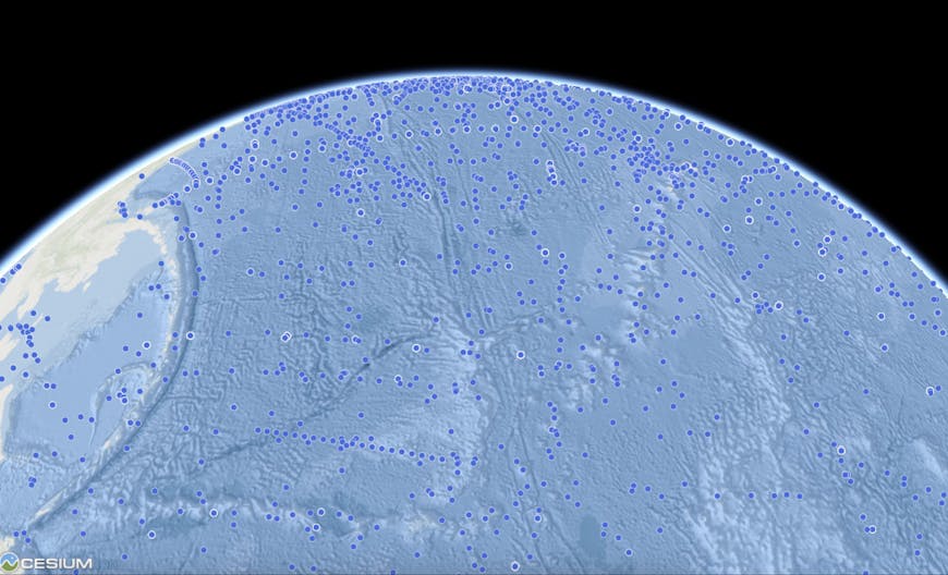 Seawater data in the Pacific ocean from IAEA's MARIS application for tracking radionuclides