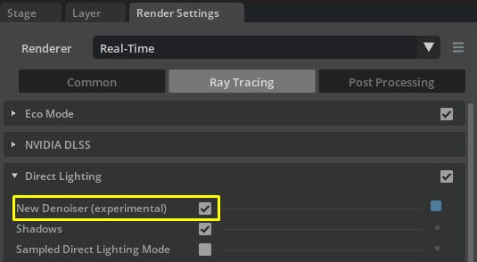 Go to Render Settings > Ray Tracing > Direct Lighting and turn on the New Denoiser. 