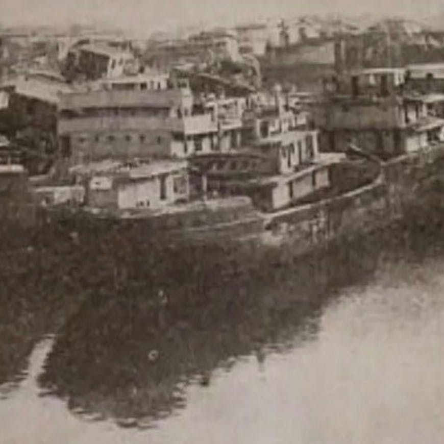 Historical photo of ships in Mallows Bay