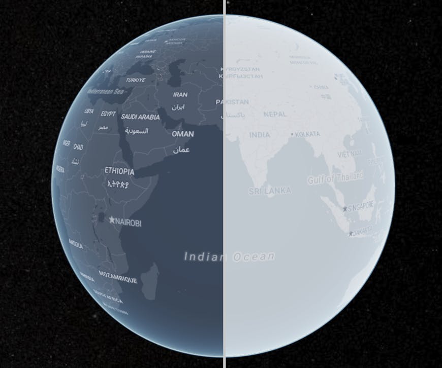 CesiumJS 1.109: Two new default imagery providers from Stadia Maps are now available for demonstration purposes in the Base Layer Picker widget: Alidade Smooth Dark and Alidade Smooth.