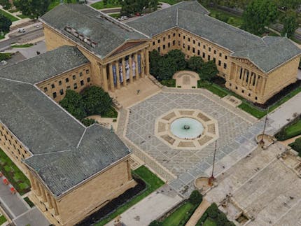 Photogrammetry data, an aerial view of the Philadelphia Museum of Art