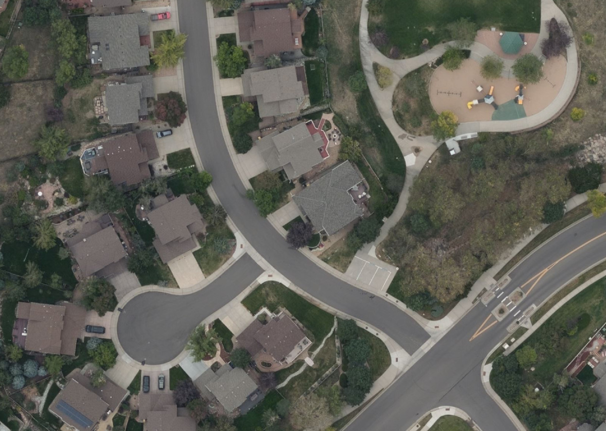 Bing imagery of Denver, Colorado suburbs