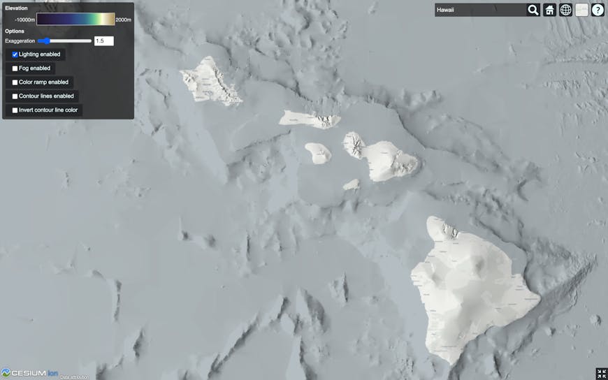 Cesium World Bathymetry