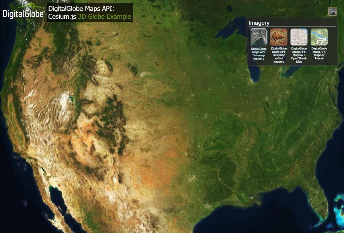 DigitalGlobe's New Maps API Cesium