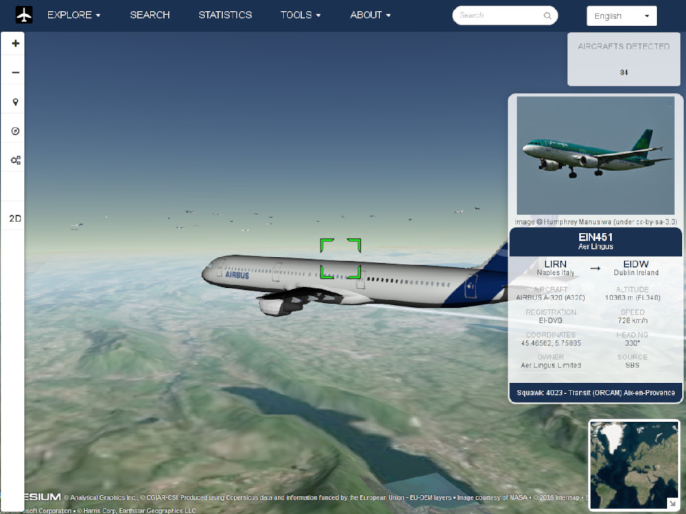 Free And Open-Source Live Flight Tracking With FlightAirMap – Cesium