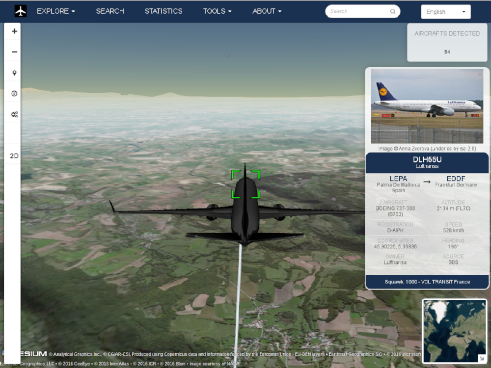 Free And Open-Source Live Flight Tracking With FlightAirMap – Cesium