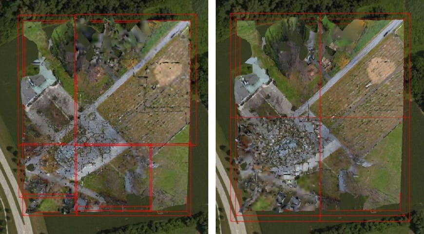 bounding boxes at level 1 subdivision