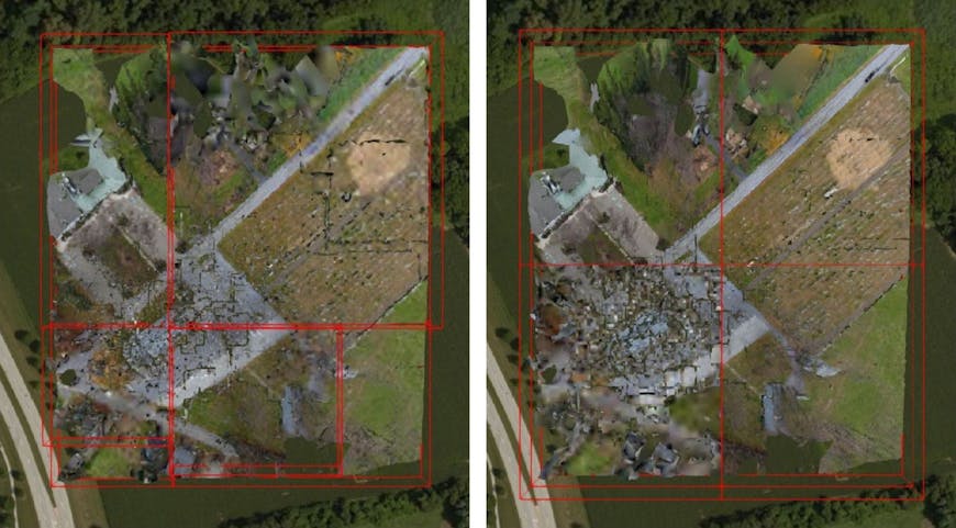 bounding boxes at level 1 subdivision