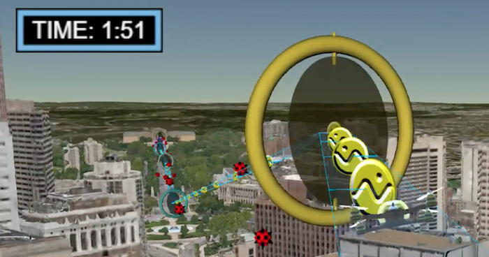 The Drone Racing Game in Action – Cesium