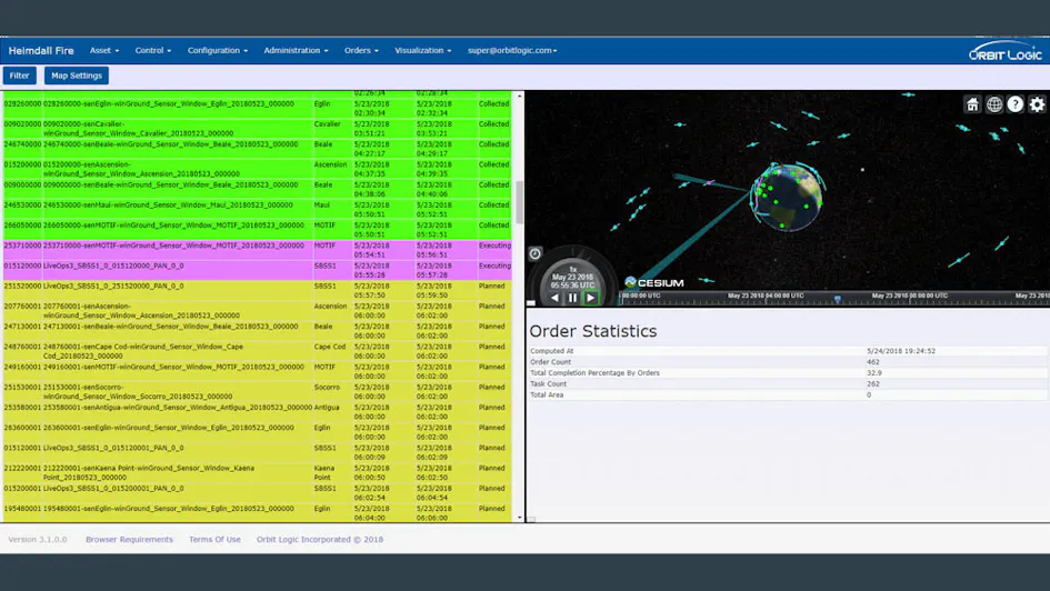 Orbit Logic Collection Planning Software Visualization Generates ...