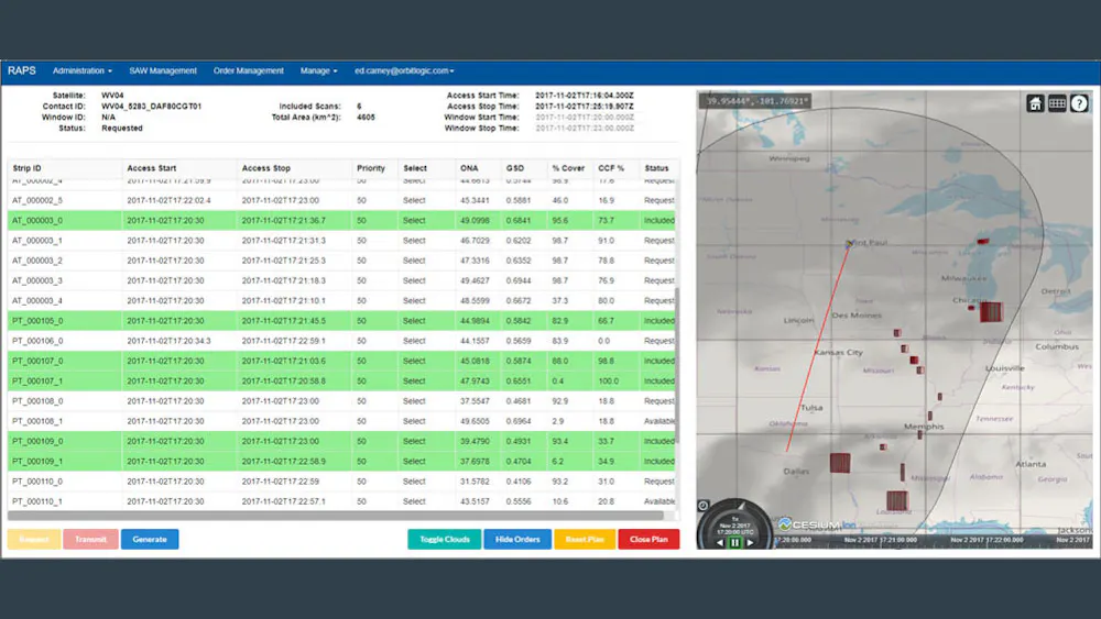 Orbit Logic Collection Planning Software Visualization Generates ...