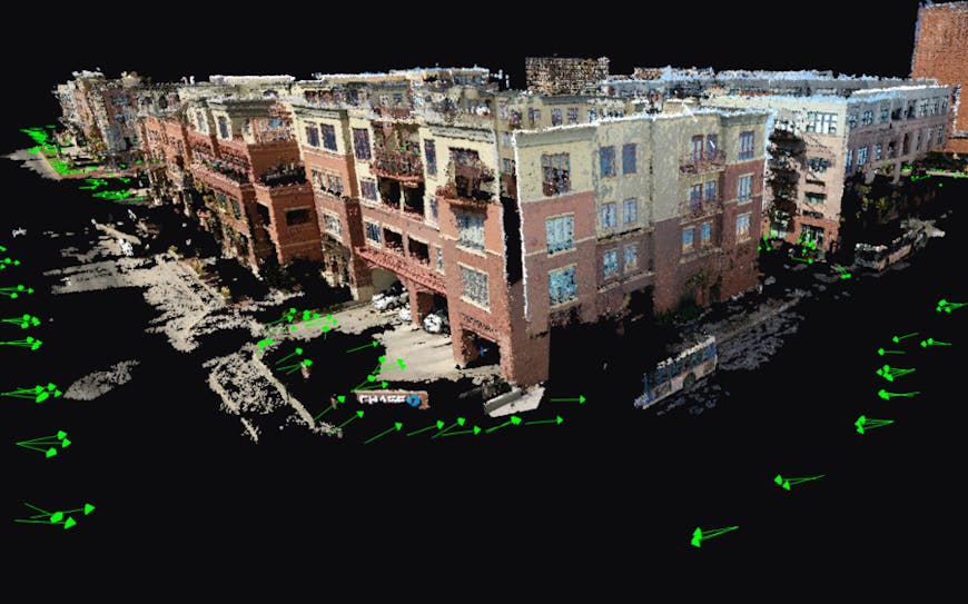 View showing where the cameras were that created this dataset.