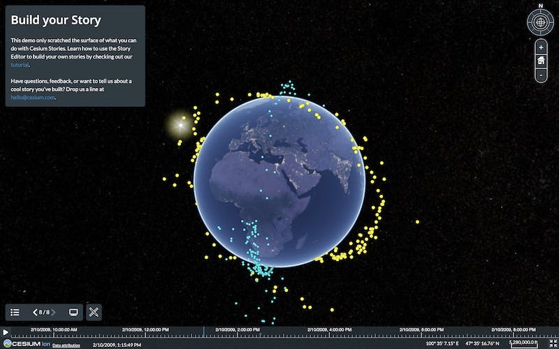 Cesium Stories allow anyone to create presentations with their 3D geospatial data.