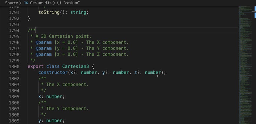 CesiumJS TypeScript definitions