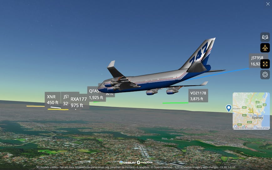 Flightradar24 on X: Google Earth 3D/Cockpit view from Solar