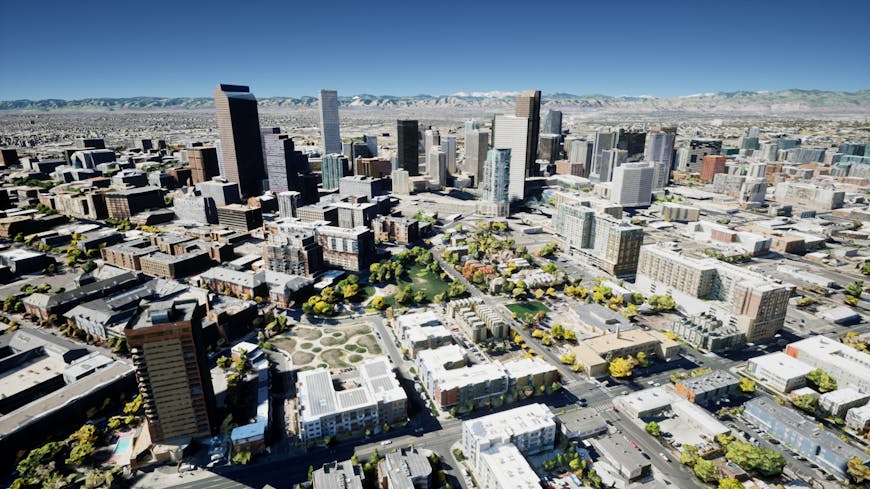 2cm Photogrammetry of Denver, Colorado (provided by Aerometrex) visualized in Unreal Engine.