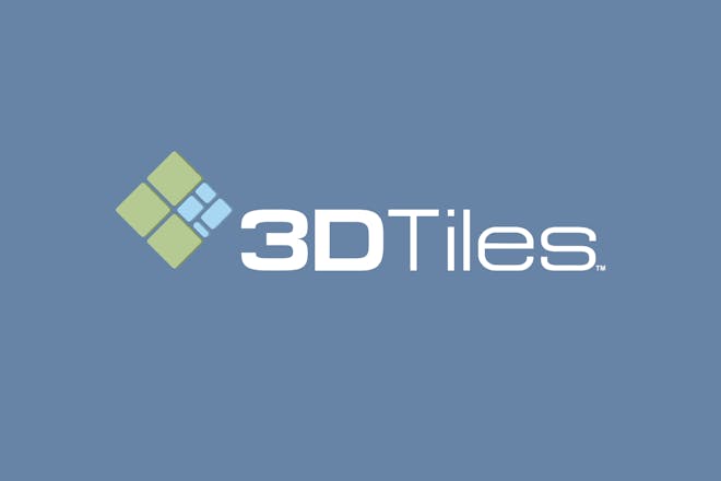 3D Tiles logo on navy