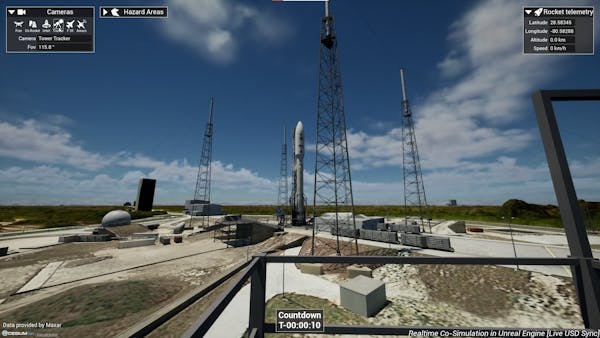 Cesium for Omniverse was used to simulate Cape Canaveral launch operations in a concept created by Cesium, Epic Games, NVIDIA, and the US Space Force for the Spaceport Integrated Operations Center. 