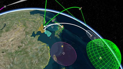 View of globe from space using AGI STK