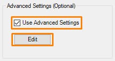 Cesium for Omniverse/Revit tutorial: Tick Use Advanced Settings; then click Edit.