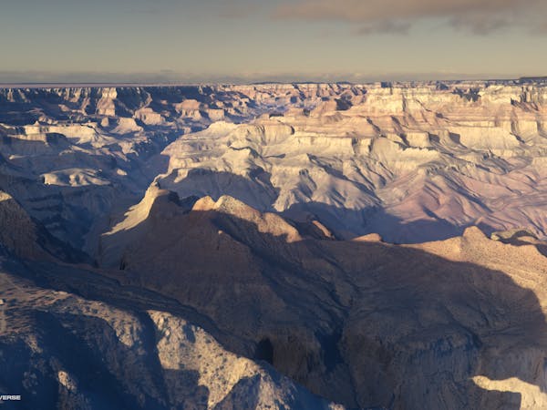 Cesium for Omniverse - The Grand Canyon, visualized in Omniverse by streaming Cesium World Terrain from Cesium ion.