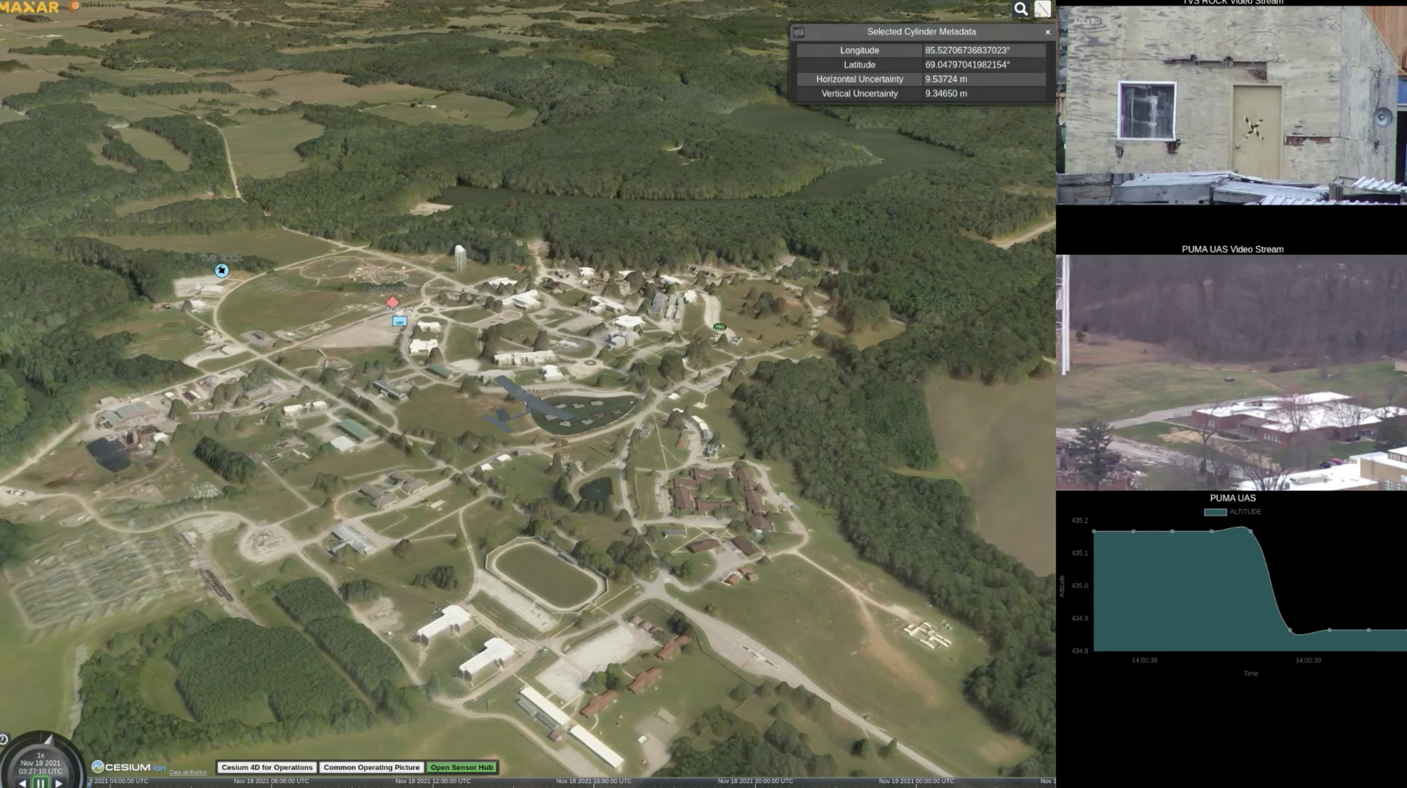 CesiumJS Open Sensor Hub Demo