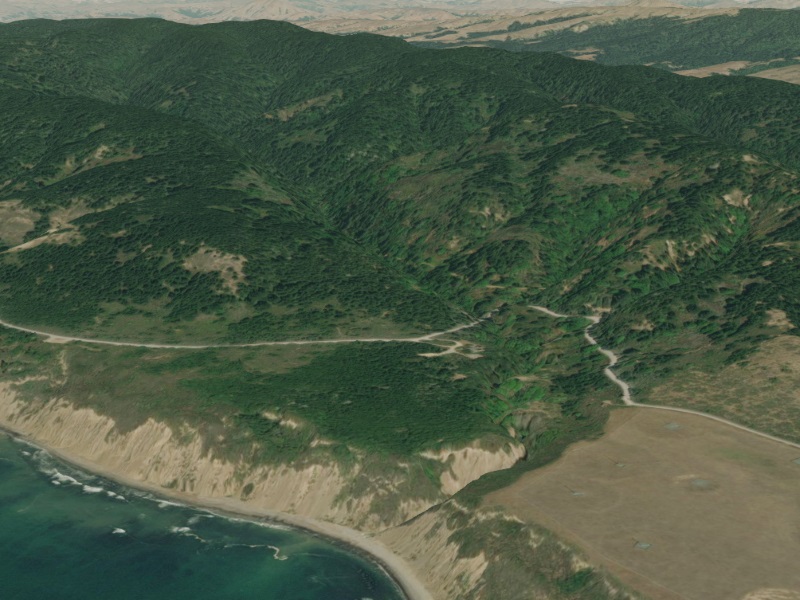 Terrain without shadows and lighting enabled