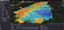 Screenshot of Cesium Smart Construction dashboard showing volume of materials in various shades of yellow, orange, blue, and purple. 