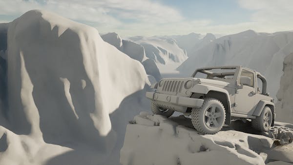 Model of El Capitan and car in Cesium for Unreal