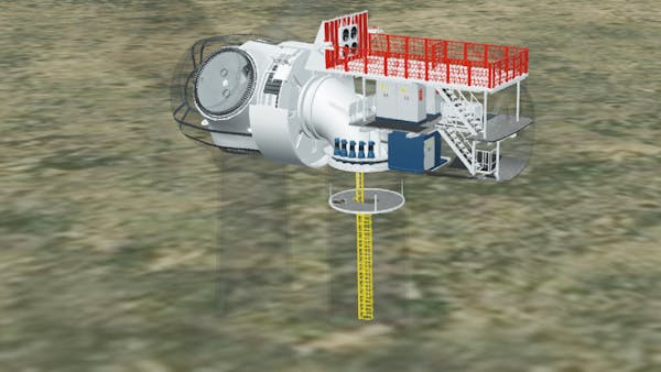 Turbine CAD model courtesy of Unasys. Translucent parts represent outer geometry.